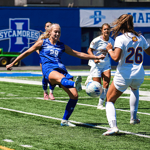 Indiana State Woman Soccer team in action