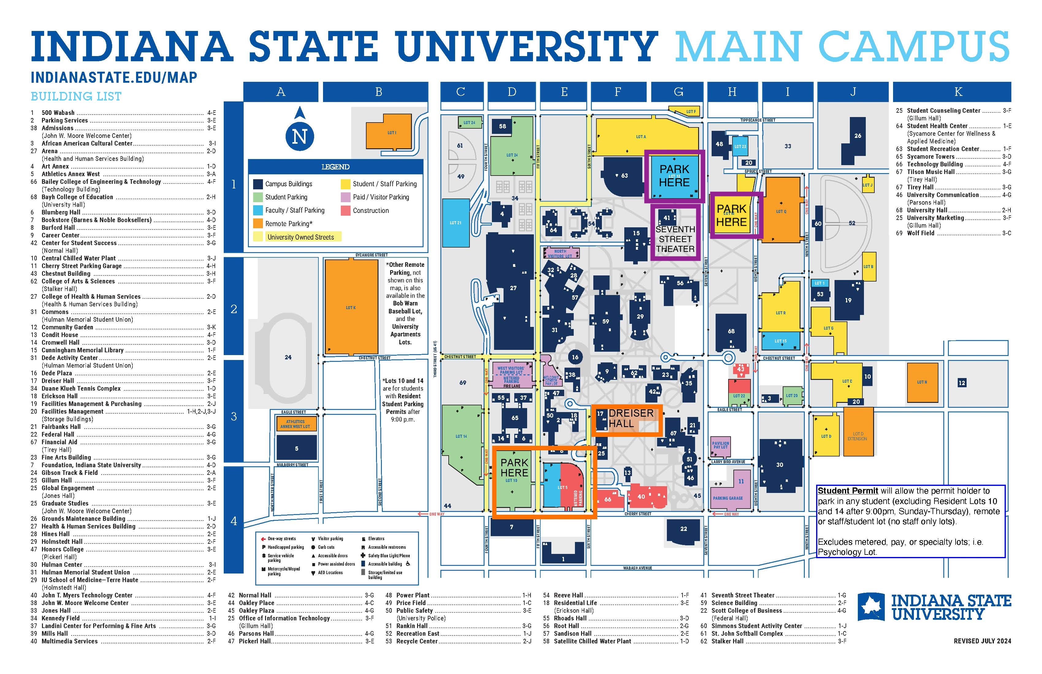 Parking for Indiana State