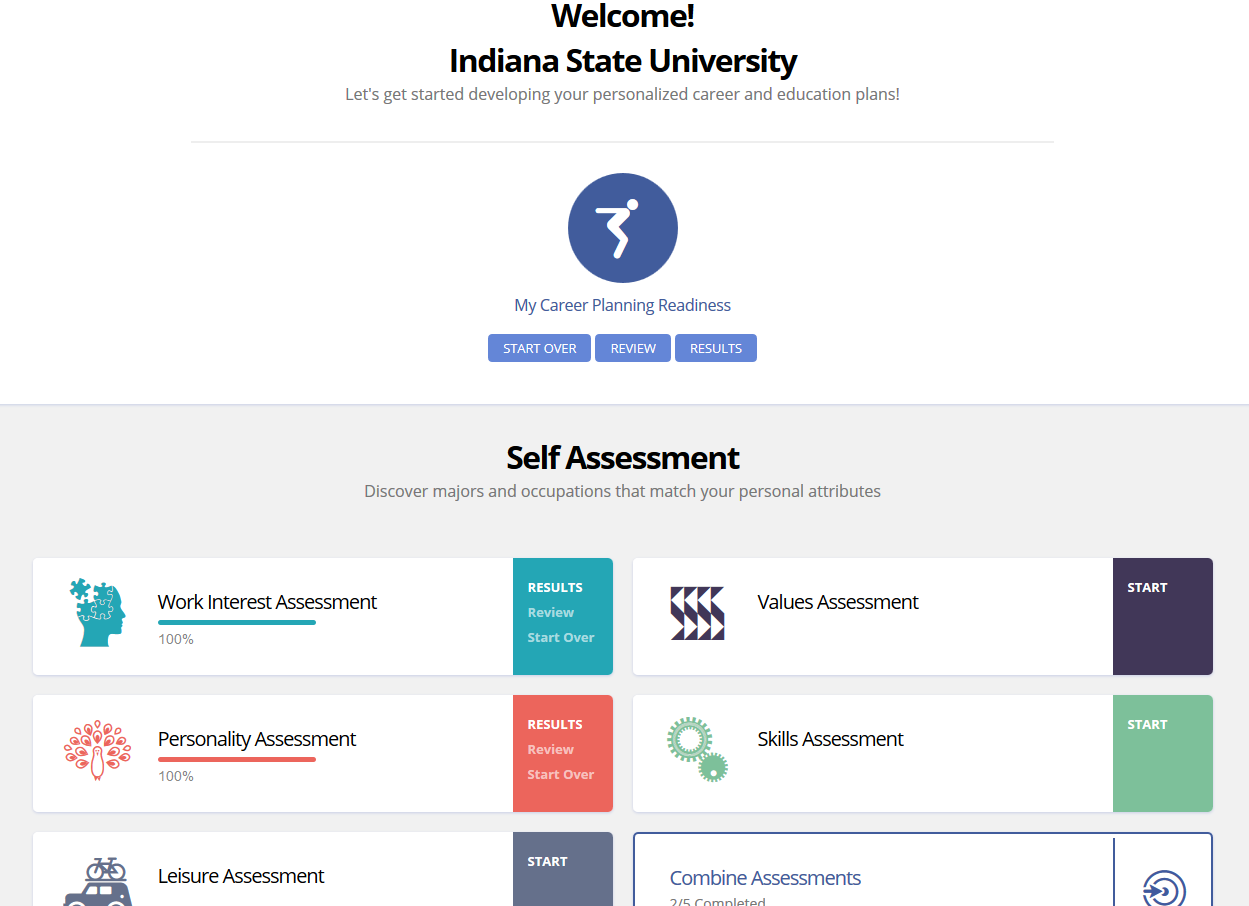 FOCUS 2 Career Assessment Indiana State University