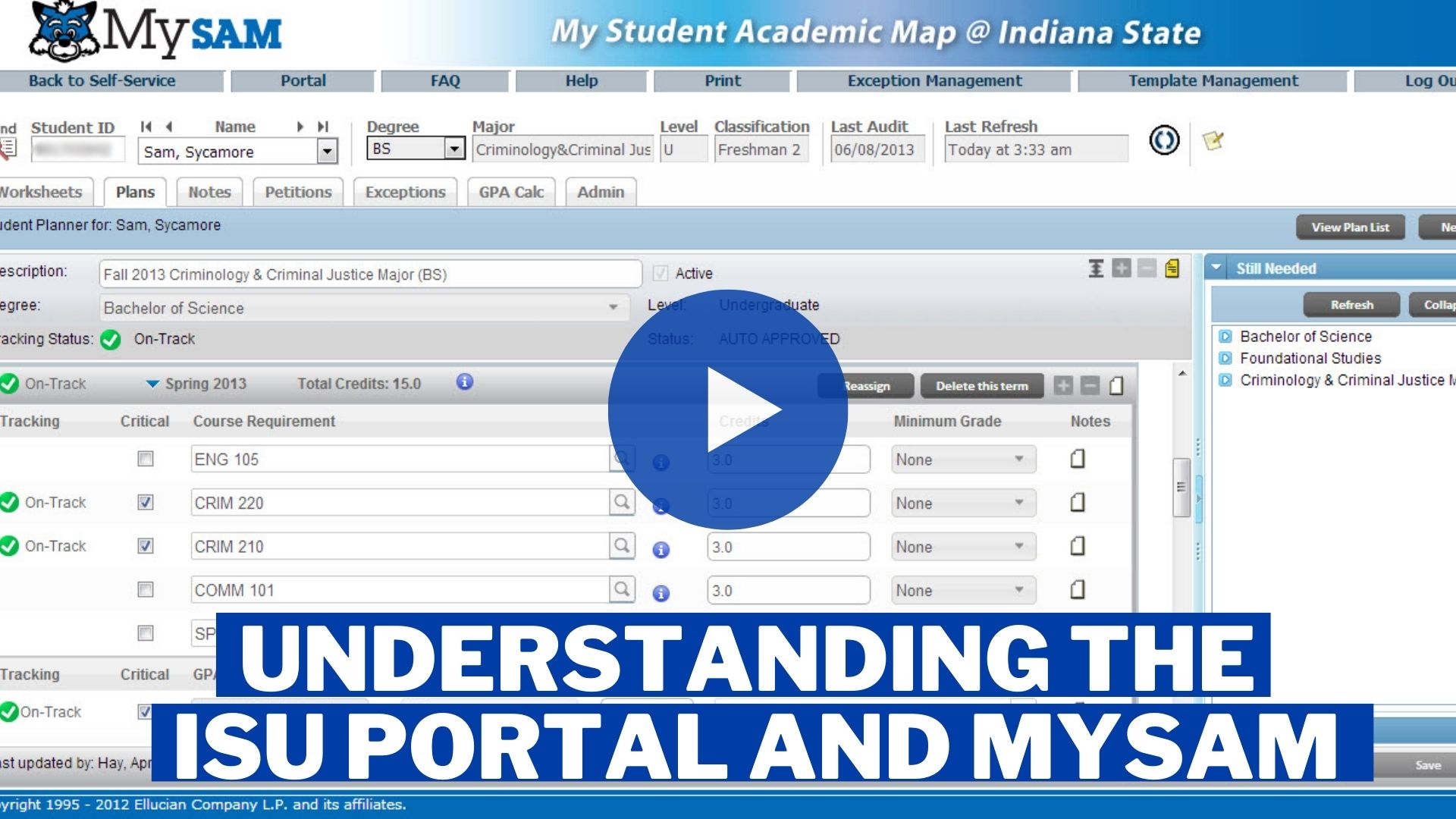 Understanding the ISU Portal and MySam