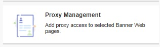A screenshot of the Proxy Management link to be followed