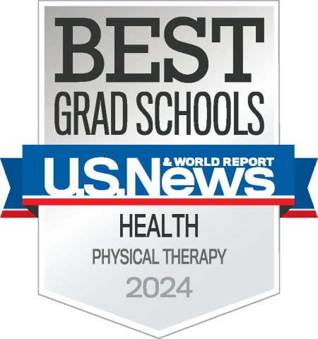 U.S. News & World Report 2024 badge for Best Grad Schools in Health, Physical Therapy.